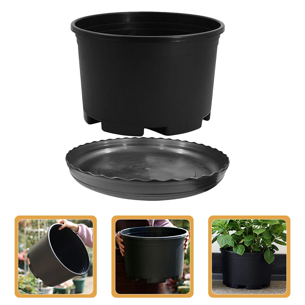 

1 set Plastic Flower Pots With Drainage Holes For Indoor Outdoor Garden Plant Containers Ventilated Design For Orchids