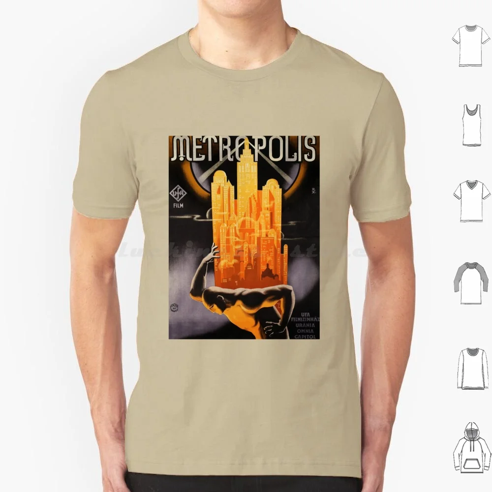 Metropolis T Shirt Big Size 100% Cotton Metropolis Germany Cinema Expressionist Thea Von Harbou Fritz Lang