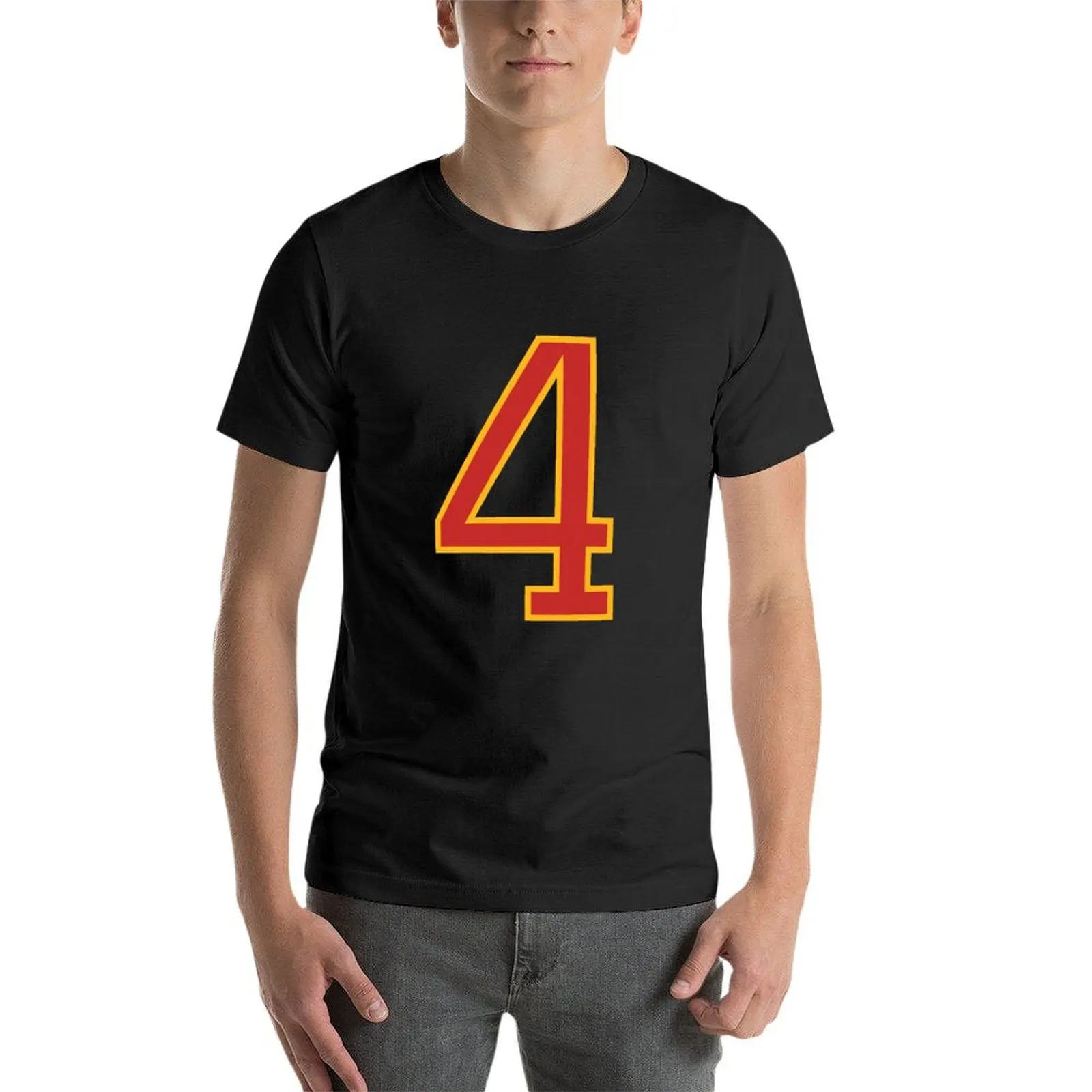 Rashee Rice KC Number 4 JERSEY-1 T-Shirt blanks for a boy Short sleeve tee black t shirts for men image 4