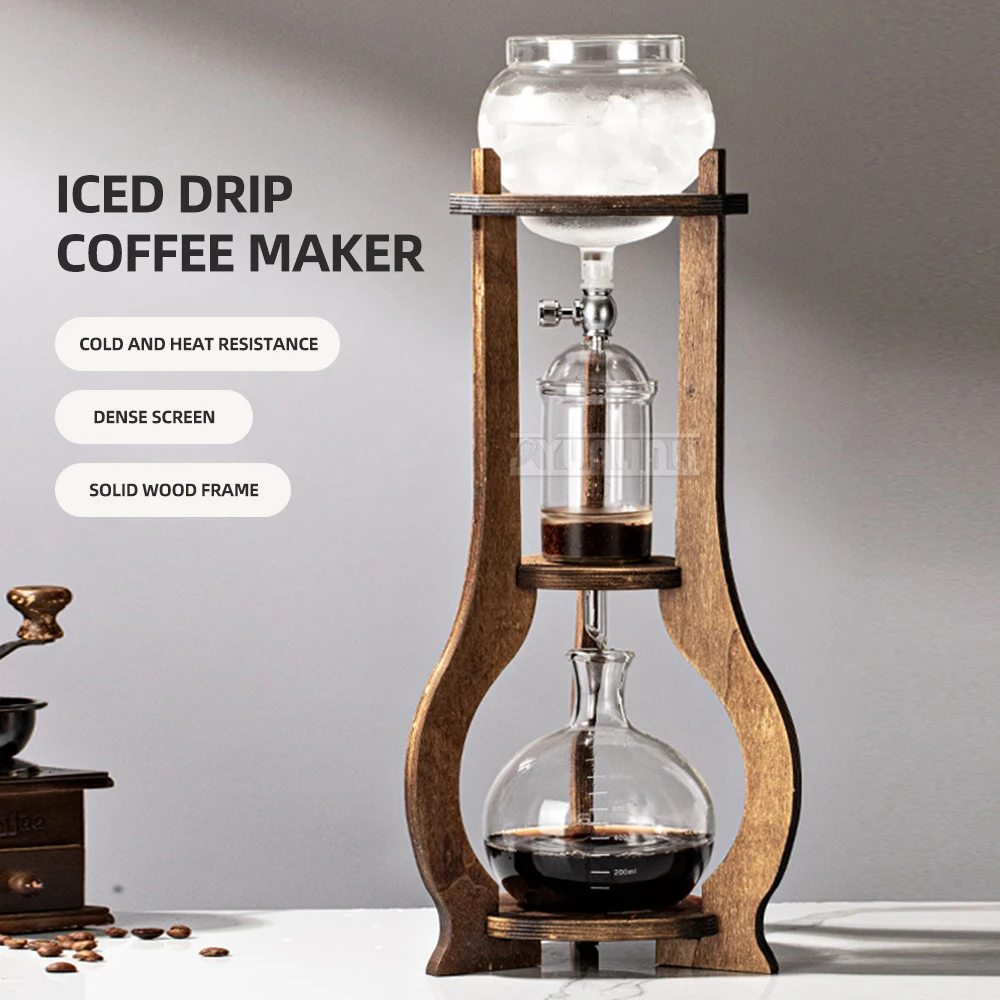 บ้านน้ําแข็งหยดแก้วกาแฟชงหม้อชุดน้ําแข็งกาแฟหยดหม้อชุด Cold Brew Coffee Maker ชุด