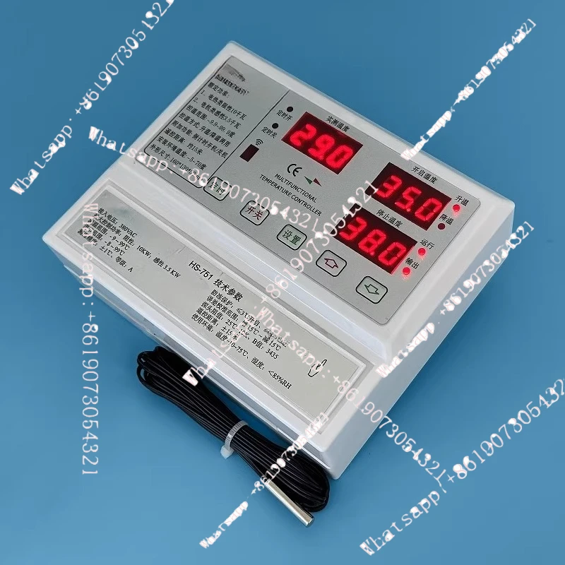 

751 three-phase 380V thermostat, high-power aquaculture fan and water pump controller