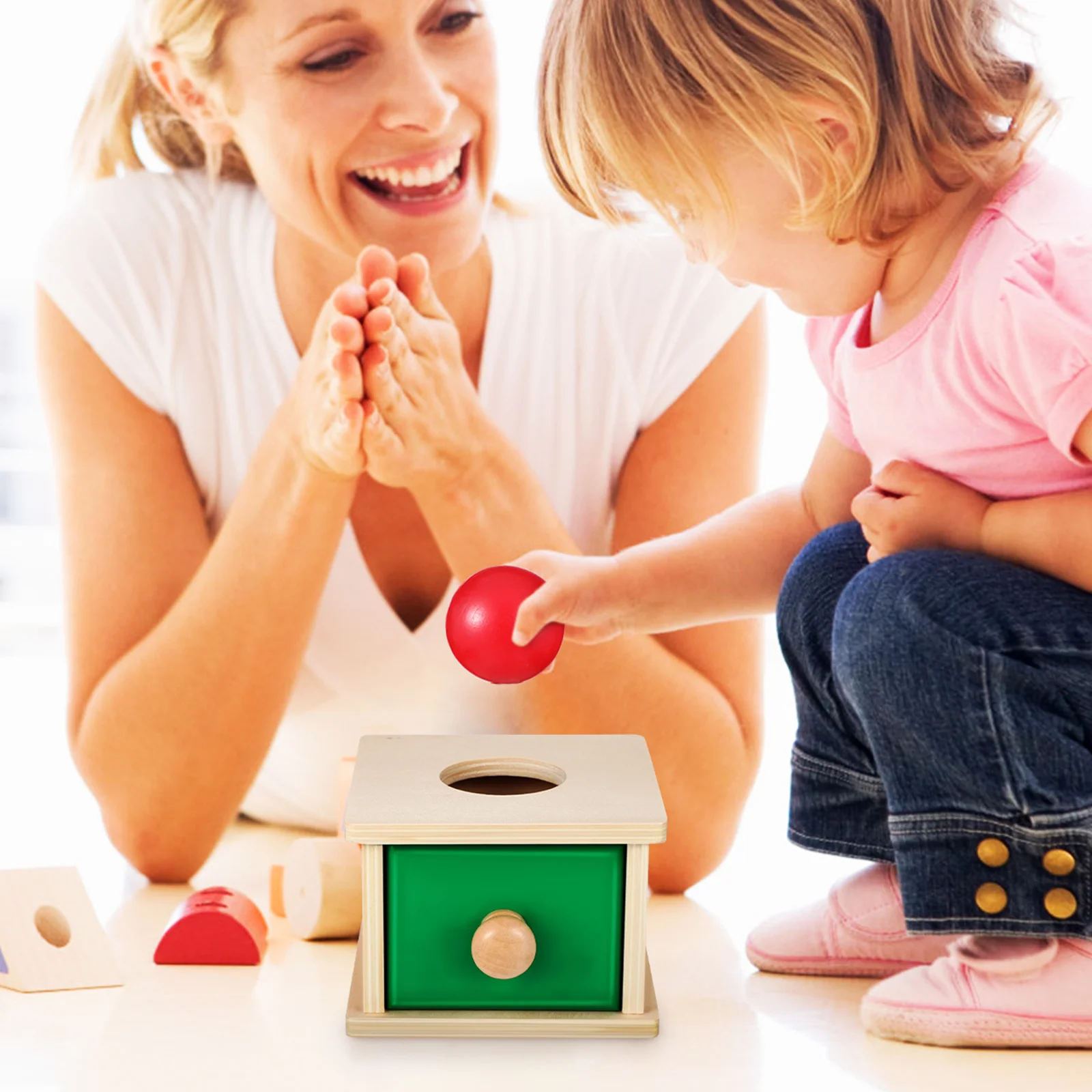 1-teiliges Lernspiel aus Holz für Kinder für Kleinkinder, verbessern die motorischen Fähigkeiten, kognitives sensorisches Spielen, Lernwerkzeug, Gebäude