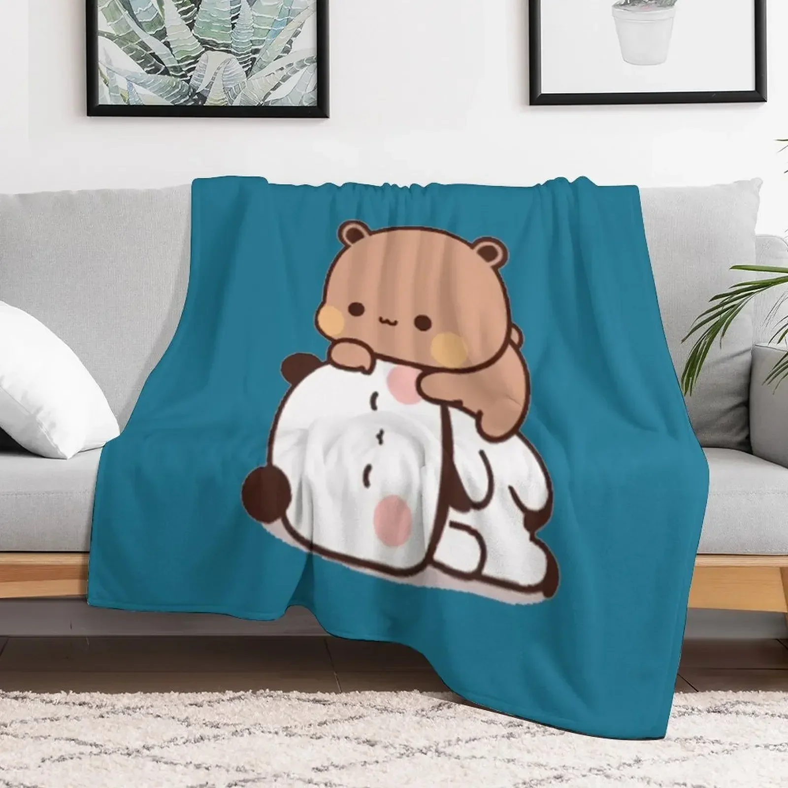 Cute Dudu Is Laying On The Sleeping Bubu Throw Blanket christmas gifts Luxury St Beach Blankets