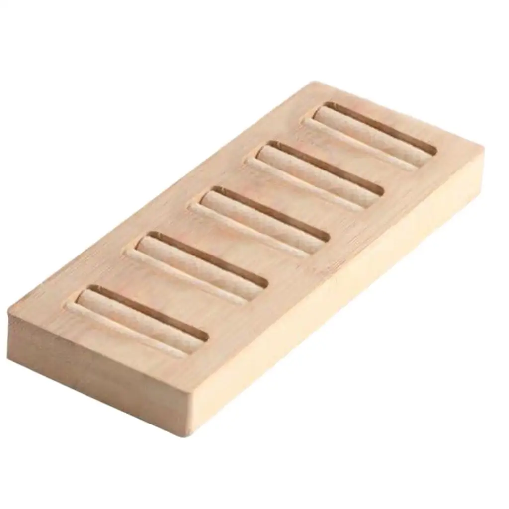 Jewelry Display Organizer Tray Holder Storage Box Case with 5 Slot Display , Beige