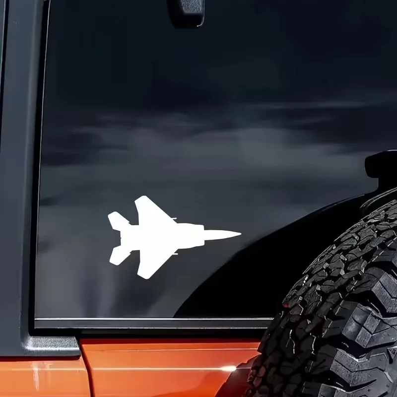 Reflective Military-Themed Decal for Cars and Motorcycles – Waterproof, PVC Fighter Jet and Missile Design, Army Enthusiast Esse