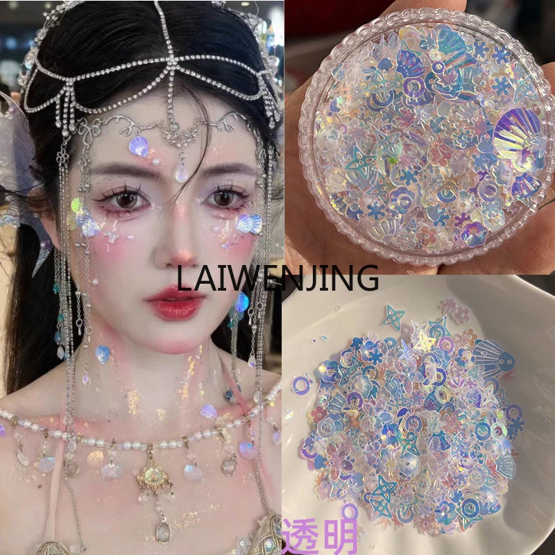 Mermaid Shell Sequins Mackerel Makeup Tears Diamond Eye Corner Face Decoration