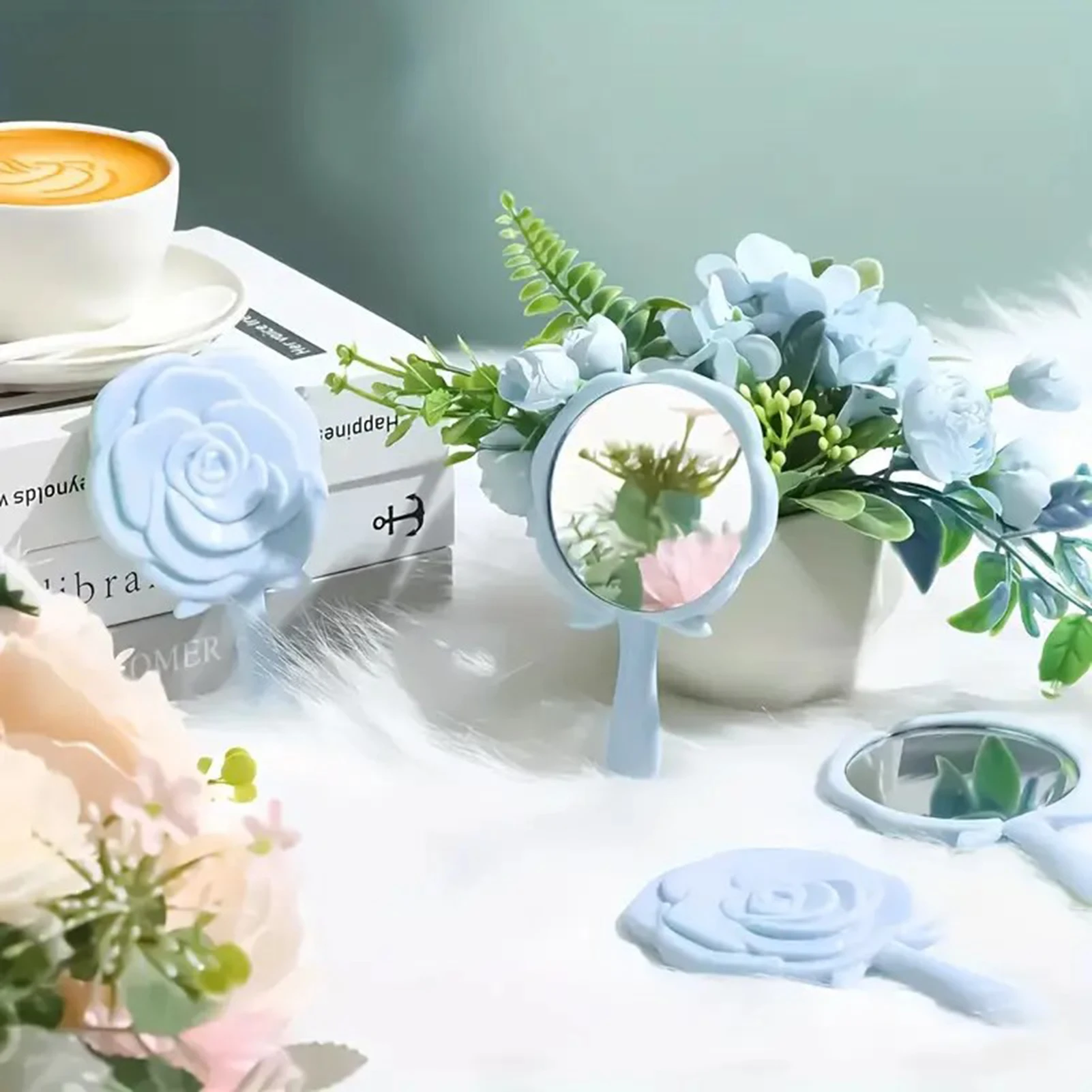 Ensemble de chouchou pour miroirs à main, 15 pièces, avec sac de rangement, miroir de vanité de voyage Portable, outils de beauté pour cadeaux de demoiselle d'honneur