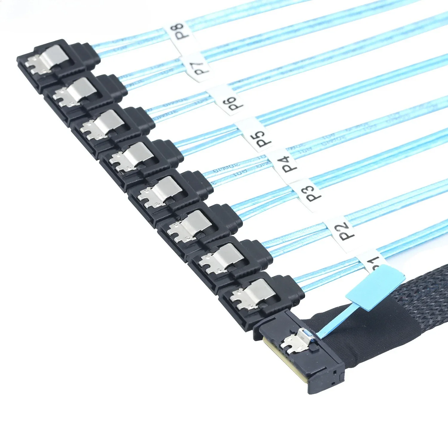 

0,8 м MCIO 74P 8X 8I SAS SFF-8654 8i PCI-E Ultraport Slimline 5,0–8X SATA 7P гнездовой кабель