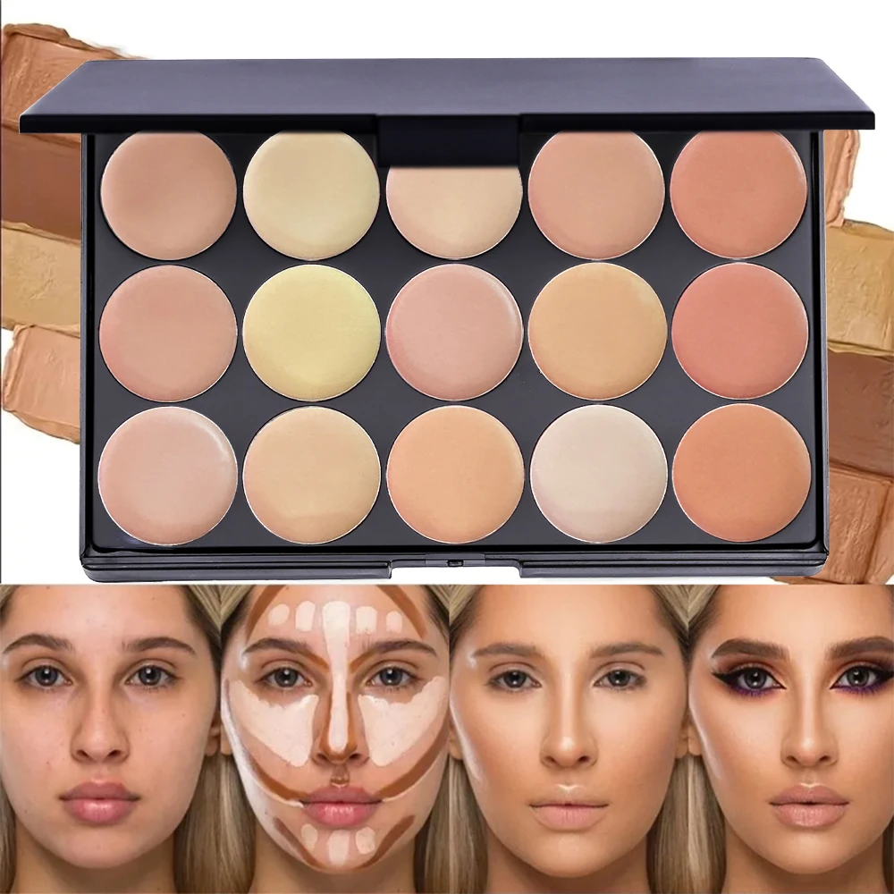 POPFEEL Palette di correttori a 15 colori: copertura impeccabile per imperfezioni, contorni e correttori di tatuaggi |   Scegli tra 3 Versatili.