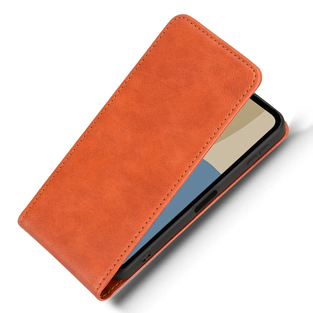 لشارب Aquos Sense9 الوجه العمودي حالة الرجعية السلس الجلد الجلود غطاء كامل حامل بطاقة ل Aquos Sense 9 SH-M29 أكياس الهاتف