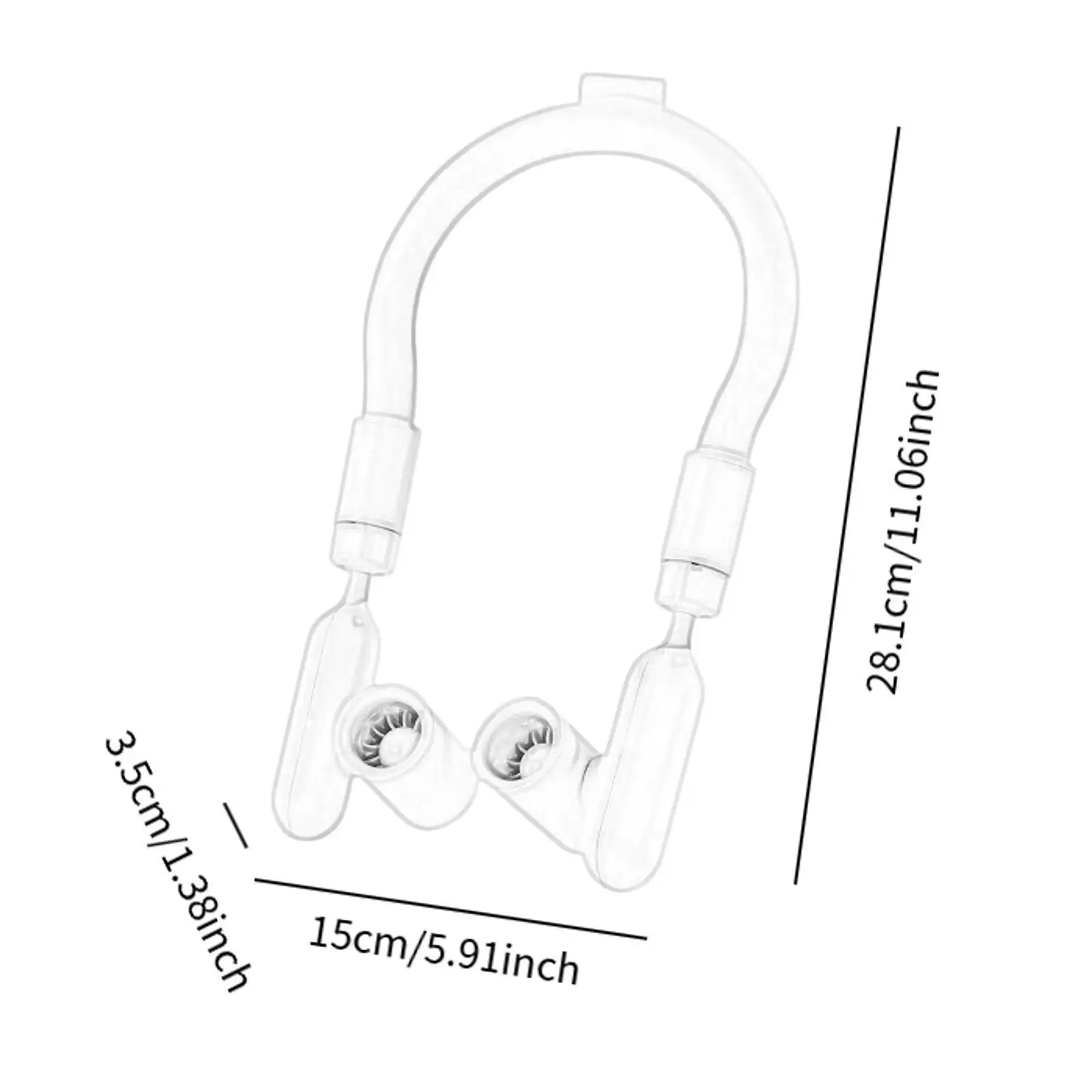 Ventilador para colgar en el cuello, ventilador Personal multiusos giratorio de 360 grados para ciclismo, actividades al aire libre, viajes y oficina