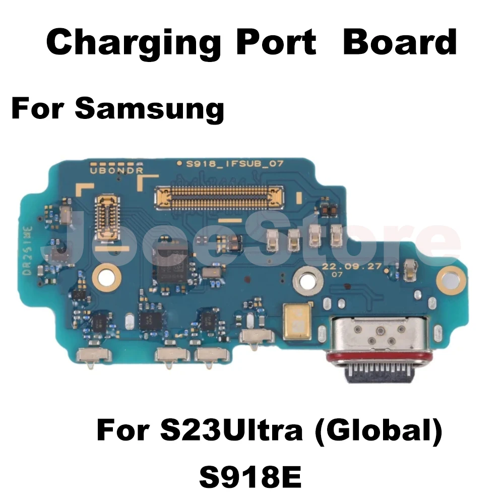 Charging USB Port Board For Samsung S23 Plus Ultra S918E S911E S918B S916B S911B Dual SIM Fast Charger Dock Connect Flex Cable