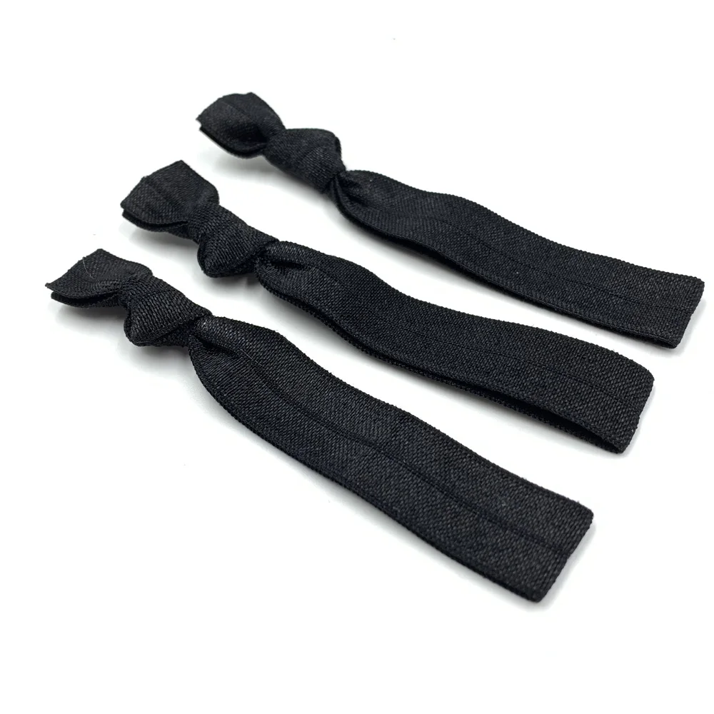 50 Stück/200 Stück einfarbiges glänzendes Haargummi-Armband, umklappbares elastisches geknotetes Haarband, Pferdeschwanz-Halter, Armband, Haar-Accessoires – Detail 8