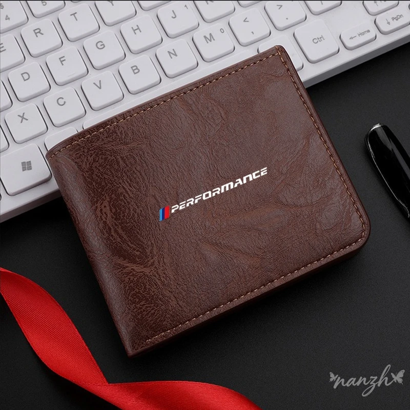 Leather Car Wallet Car Credit Card Holder For BMW Performance M5 F25 F26 F15 F16 E90 E91 E92 E60 Key Bag E84 F13 Accessory view 3