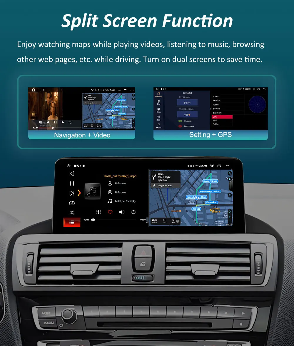 Autoradio Android avec Écran Tactile HD, 12.3 Pouces, Système NBT DSP Stéréo, GPS, Limitation du Lecteur, pour Voiture BMW Série 7 F01 F02 CIC