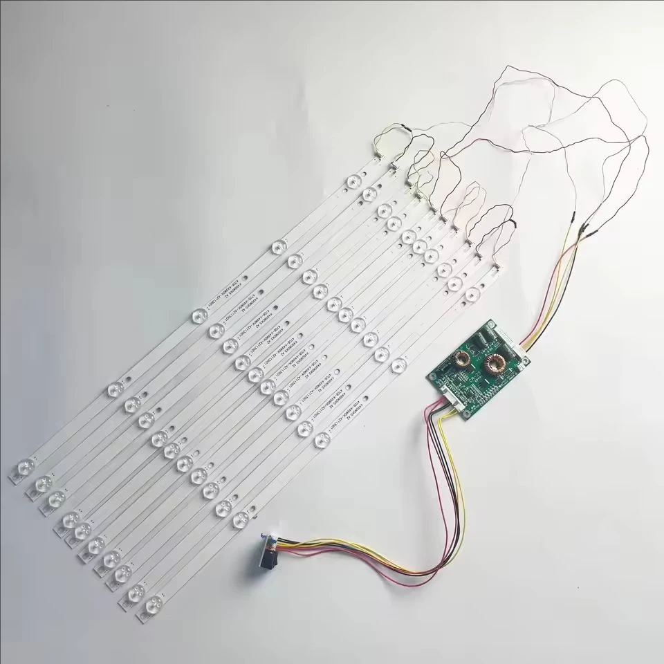 

10pcs 495mm LED Backlight strip 5 Lamps Lens kit Board Fliter for 42 43 46 47 48 inch LCD TV 12V input Update CCFL billboard
