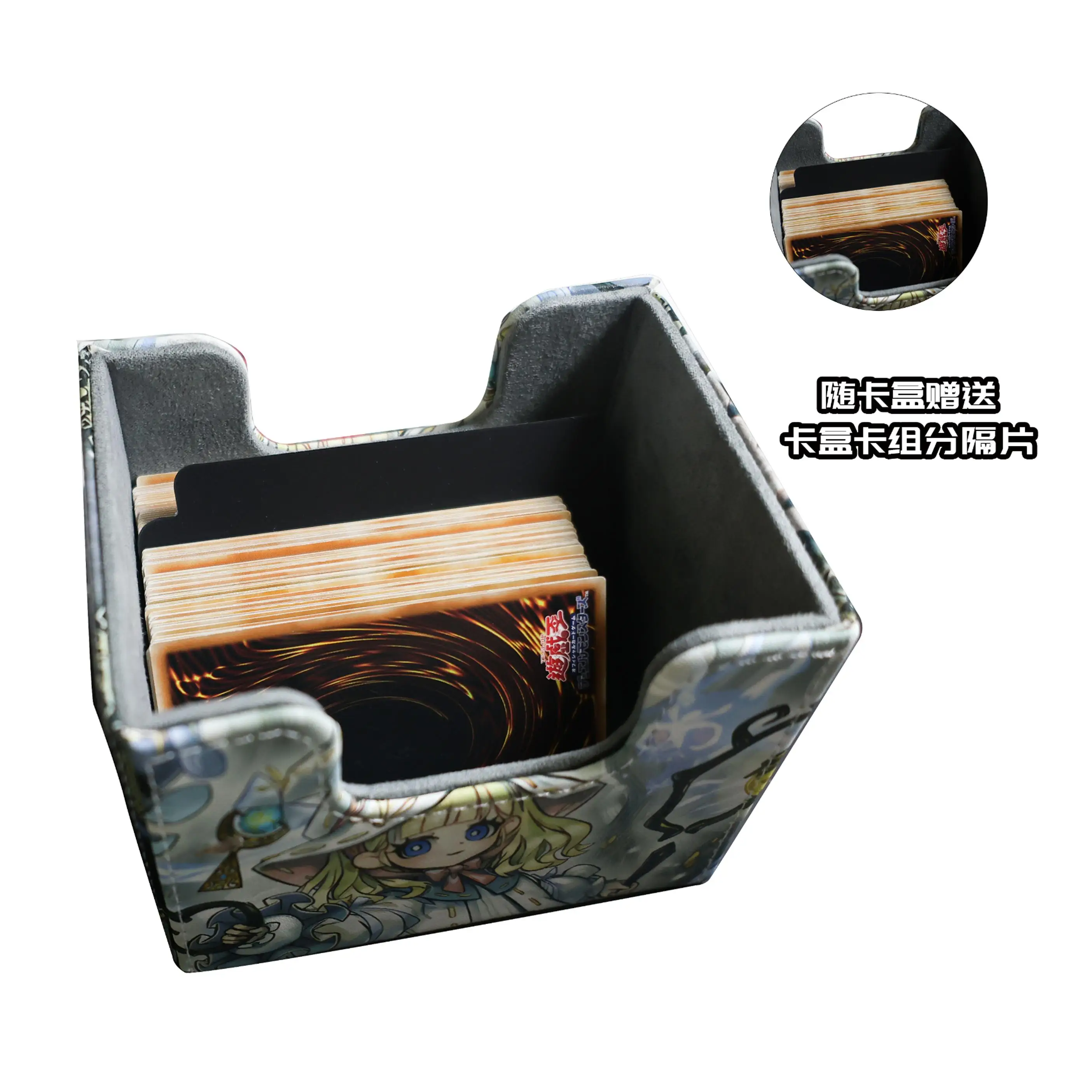 Caja de baraja de cartas para tarjetas Yugioh MTG, más de 100 fundas de baraja para TCG CCG, caja de almacenamiento de tarjetas de cuero PU compatible con comerciales coleccionables