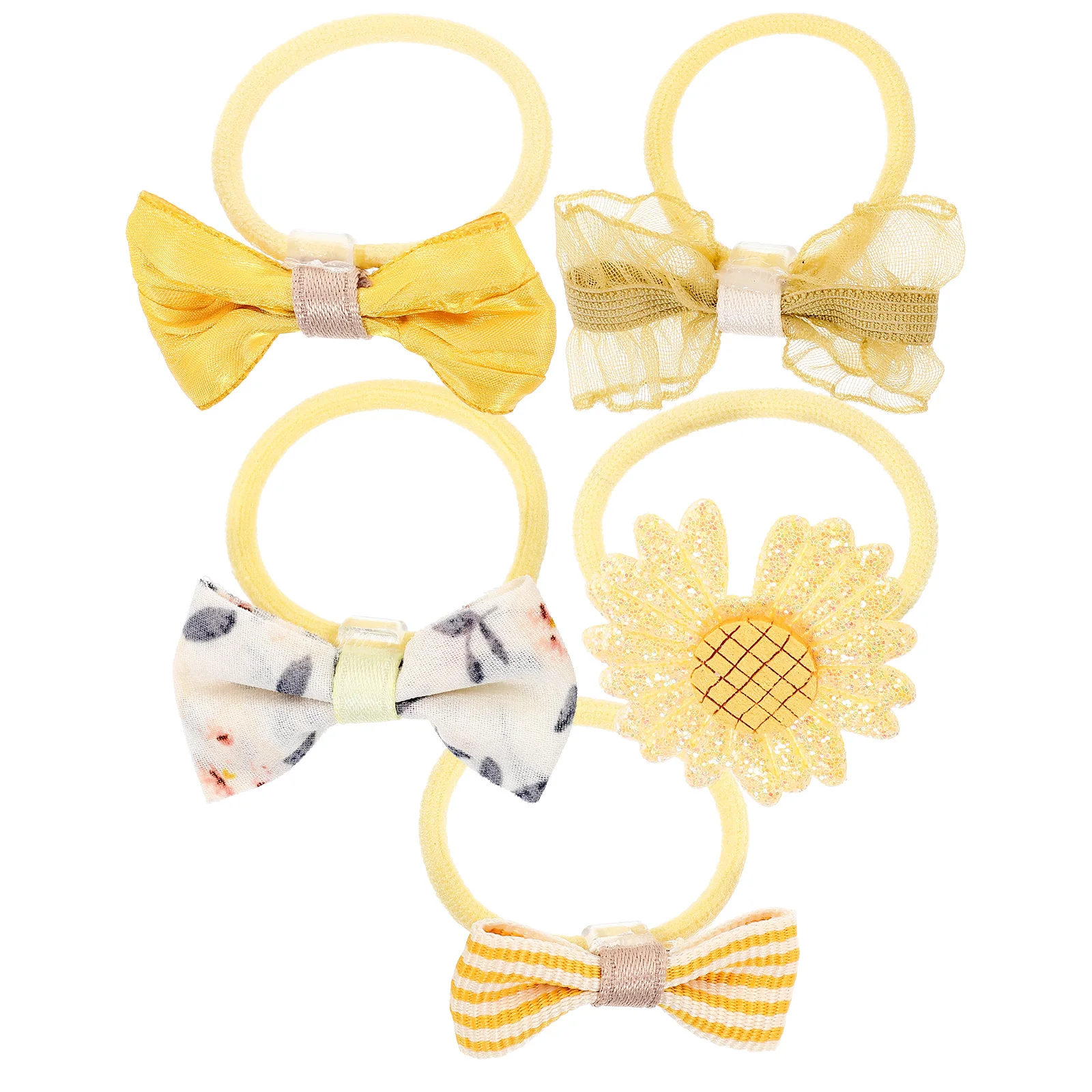 

10pcs Bowknot Hair Ties Mesh Yarn Elastic Scrunchies For Women Girls Party Festival Ponytail Holders Hair Cuffs Styling