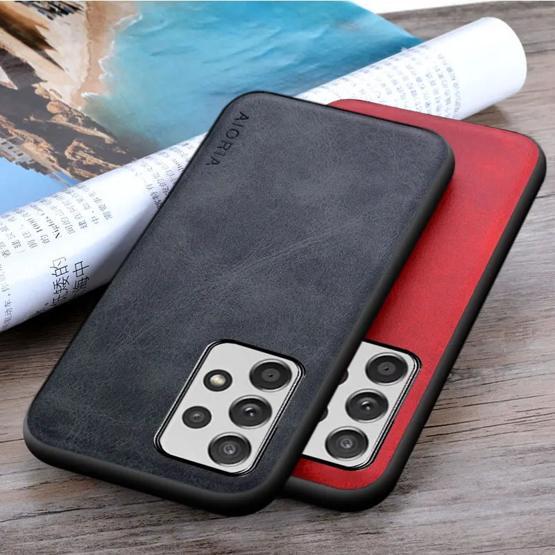 Phone Case for Samsung Galaxy A52 A72 A32 A42 5G coque Luxury Vintage leather Skin covers for Samsung A52 A72 case funda capa