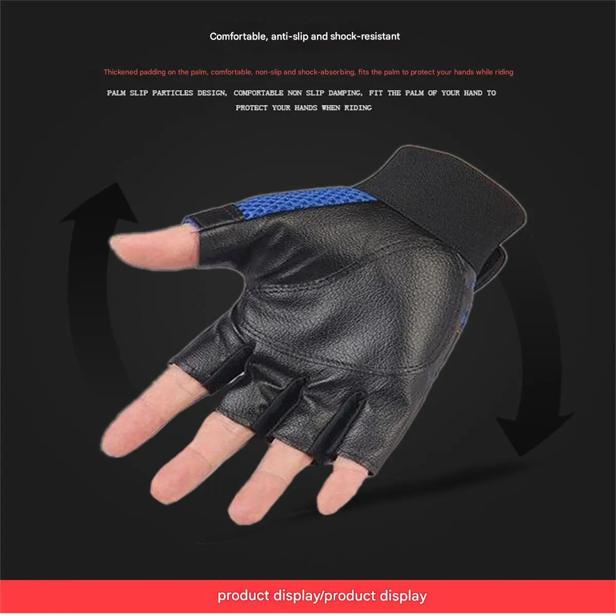 PU 가죽 핑거리스 장갑, 남녀 공용 해골 리벳 장갑, 해적 선장, 힙합 피트니스 장갑, 오토바이 타기용 장갑