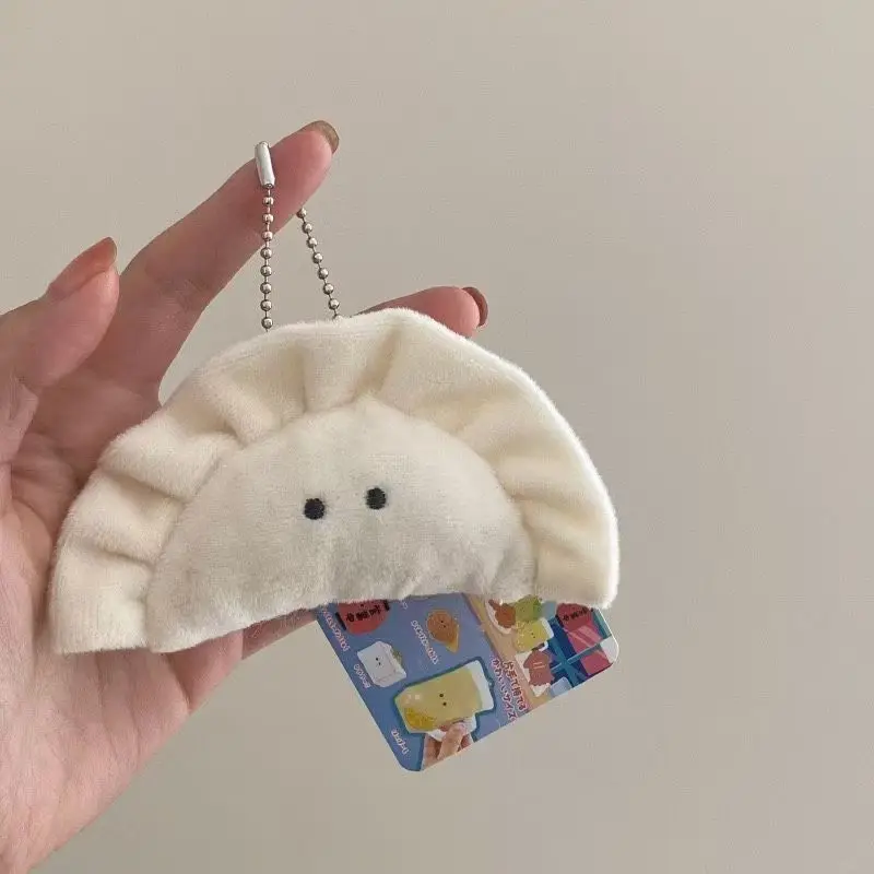 Plush cute backpack, plush toy, fun cartoon keychain, realistic little dumpling gift