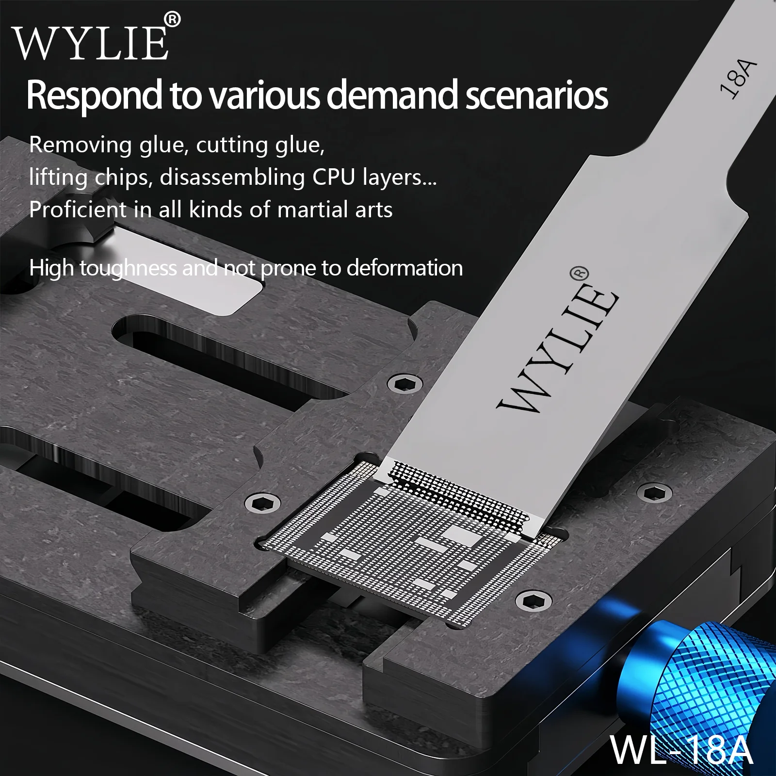 WYLIE WL-18A Solder Pad Glue Remover Quick Scraper 200 PCS For Mobile Phone Repair CPU Glass Back Cover Chip Glue Removal Tools