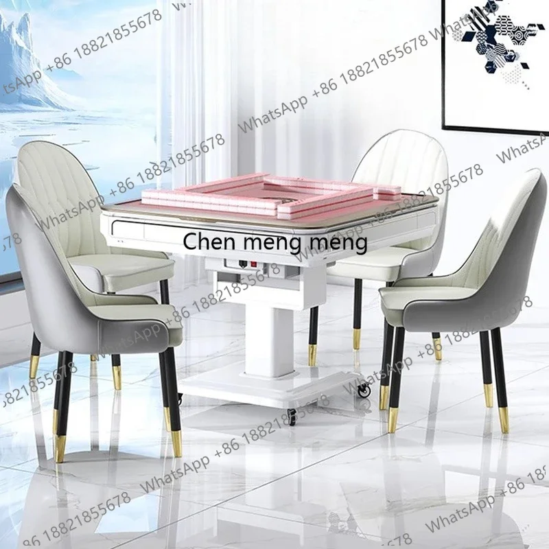 

zHNordic Smart Mahjong Table Designer Automatic Dealing Board Game Dining Tables Heated Electric Home Furniture Muebles FYMT