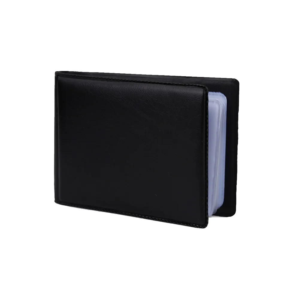180Sheets PU Business Card Holder Organizer Book Black Name Hardcover Office Meeting Storage Display