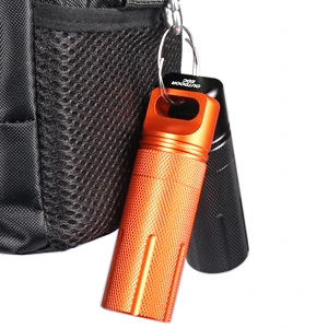 Outdoor EDC Container Case Waterproof Survival Container Capsule Aluminum Pill Bottle Match Battery Holder Case Survival Box