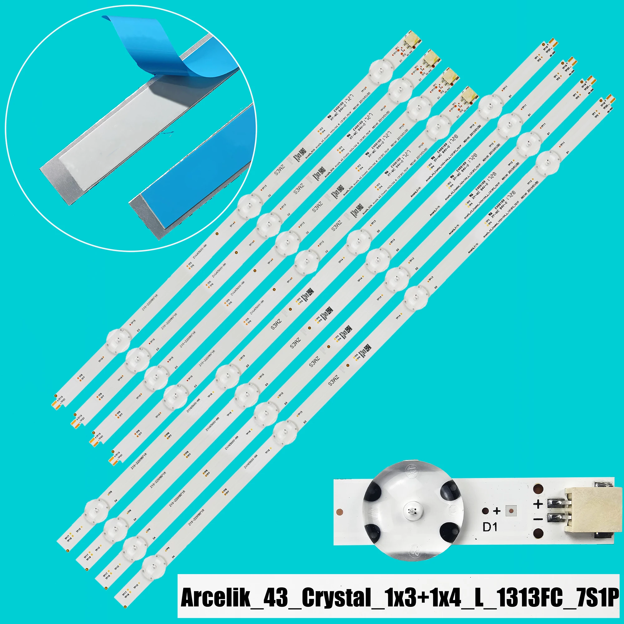 LED BackLight Strip For 43VLE5830BN 43VLX35586 43VLX573043 A43L88405B 43VLX7730SP 43GUB8762 43GFB7788 LC430EQY-SHM1