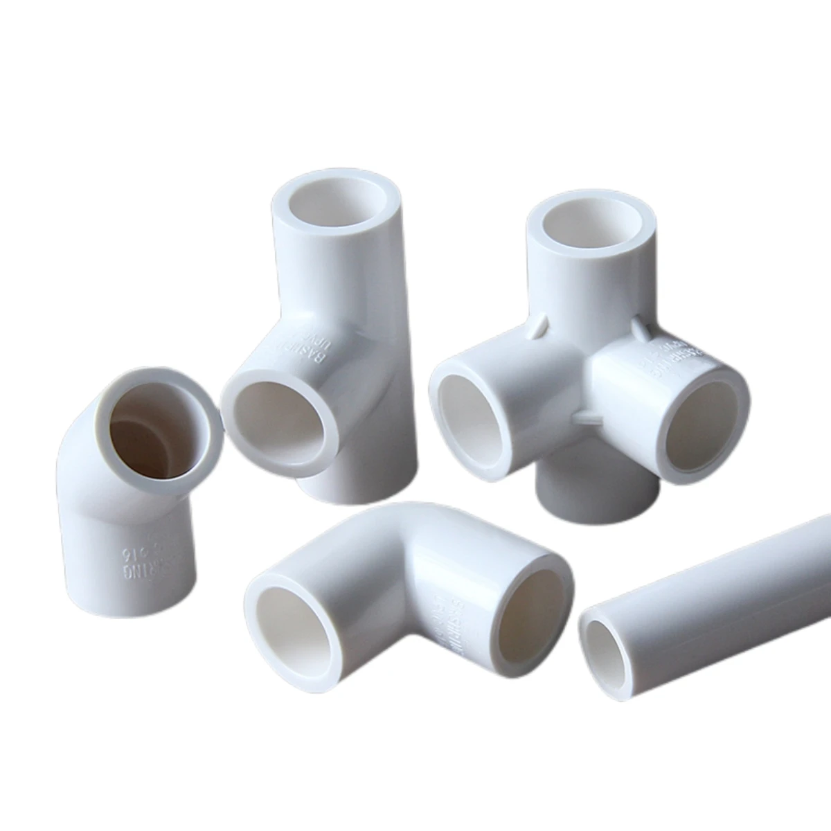 16mm White PVC Pipe Connectors Irrigation Water Tube 3 Ways 4 Ways Elbow Tee Connector End Cap Aquarium Fish Tank Fittings