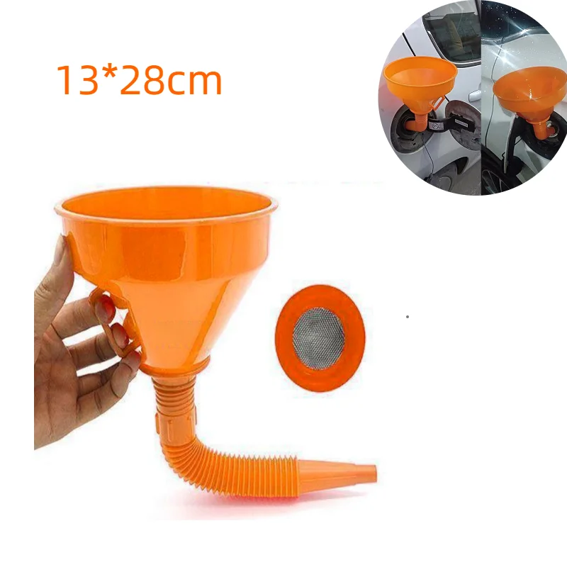 

2-In-1 Refueling Funnel with Strainer Can Spout for Oil Water Fuel Petrol Diesel Gasoline for Auto Car Motorcycle Bike Truck ATV