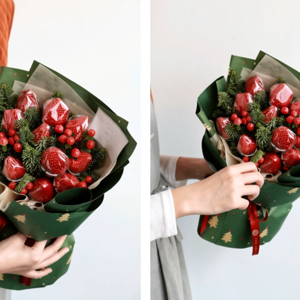 Christmas Present Wrapping Paper Decorative Holiday Gift Packaging Materials For Flower Bouquet Box Decor Supplies