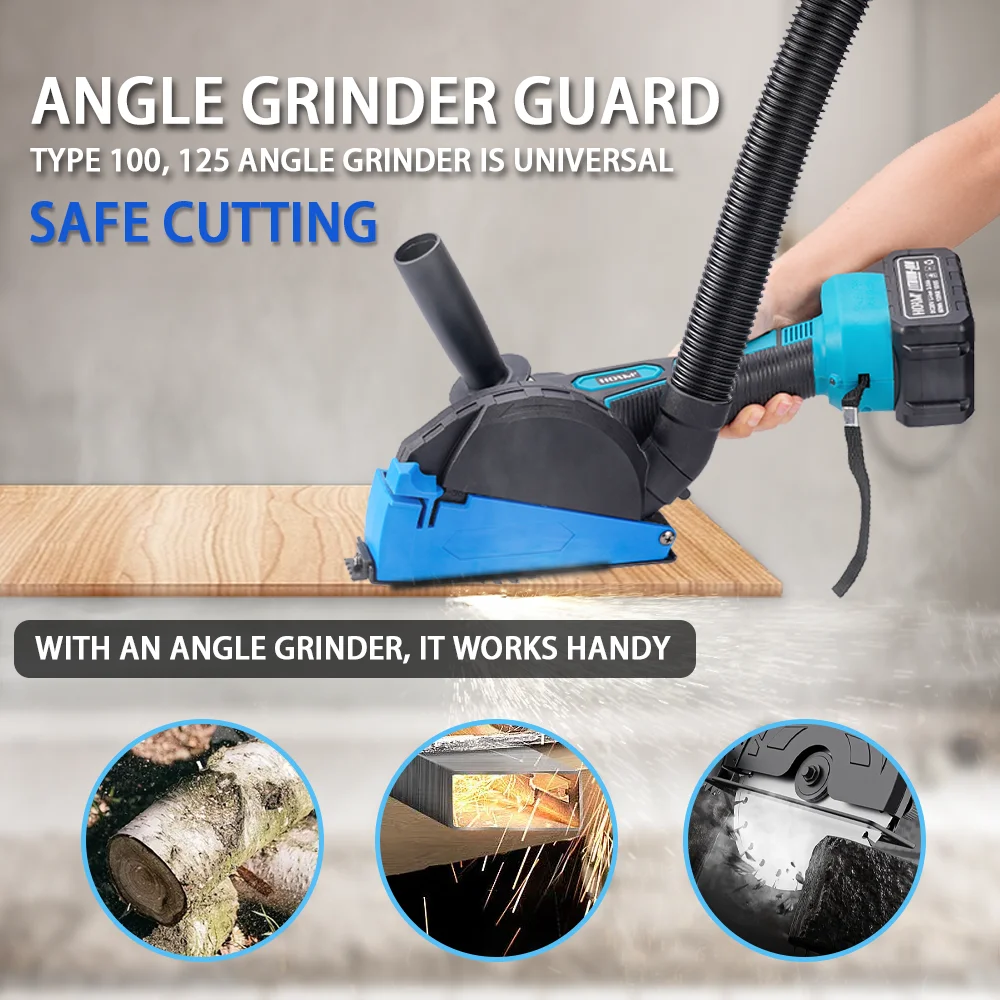 Imagem -02 - Universal Kit Dust Shroud para Angle Grinder Corte de Superfície Slotted Cover Coletor de Poeira Anexo Capa Hood 100 125 45