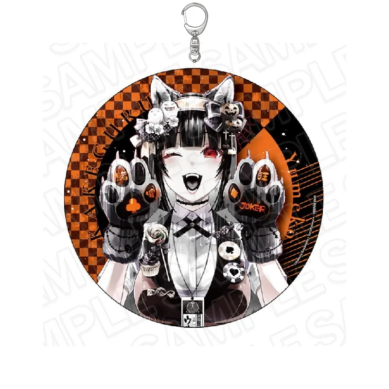 Anime Kakegurui PALE TONE Series Vol.4 Yumeko Jabami Circle Acrylic Pendant Keychains Bag Decorations Festivals Gifts