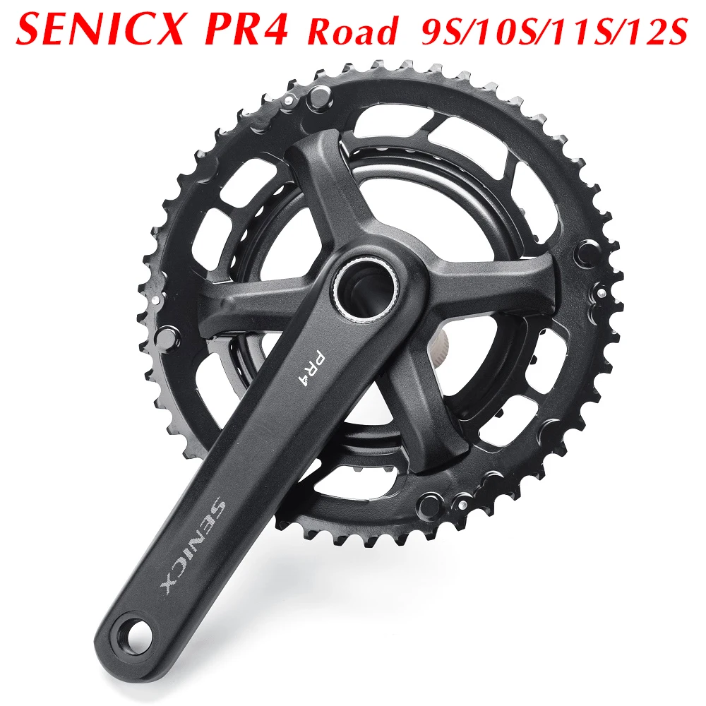 SENICX PR4 Road Bicycle Crank Set 165MM/170mm/175MM  Double Disc 50-34T Chainring