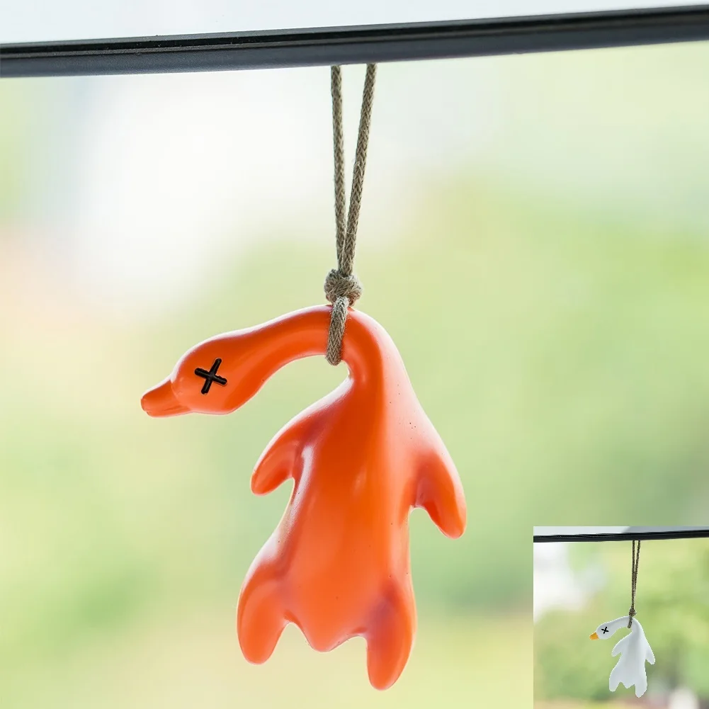 Car Rearview Mirror Hanging Pendant Decoration Roasted Duck Car Mirror Ornaments Interior Accessories