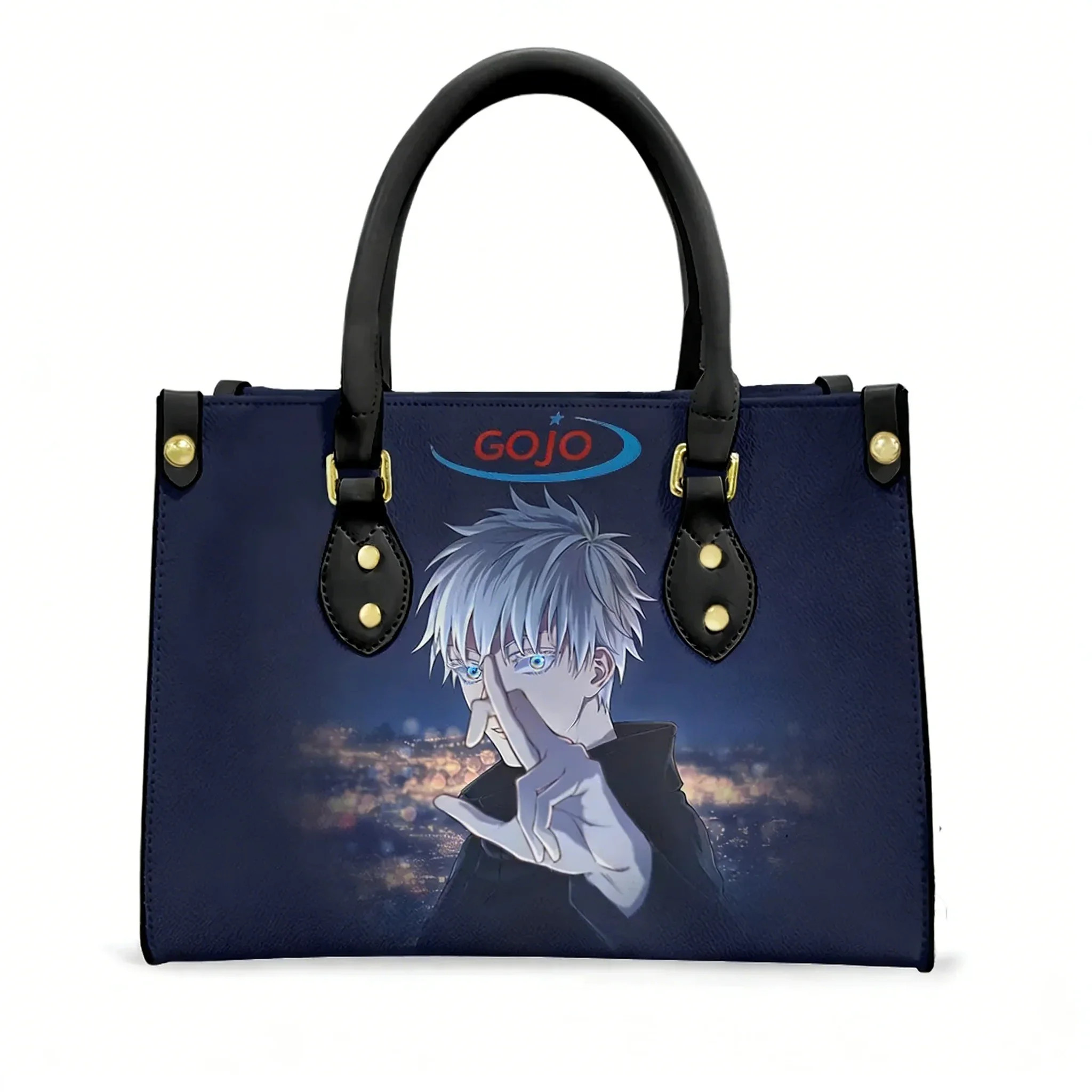 Satoru Gojo Handbag Mens Womens Fashion Personalized Patterns Tote Bag Shoulder Bag Business Commuter Leather Purse Custom Bags