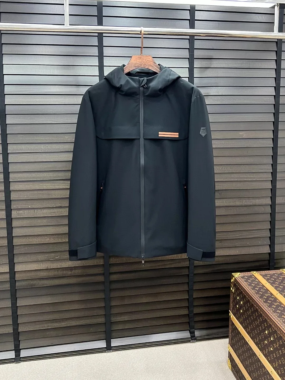 

Men's Hooded down Jaet Bae Emed Printed Windproof Autumn Winter New Sle Faionable Stand Fit Zipper Closure Lon...