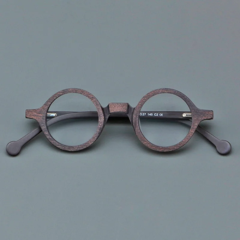 F·DRACON Board-Brillengestell, Retro, rund, Herren-Brillengestell, modisches Federbein, optisch verschreibungspflichtige Herrenbrille 5802 – Detail 4