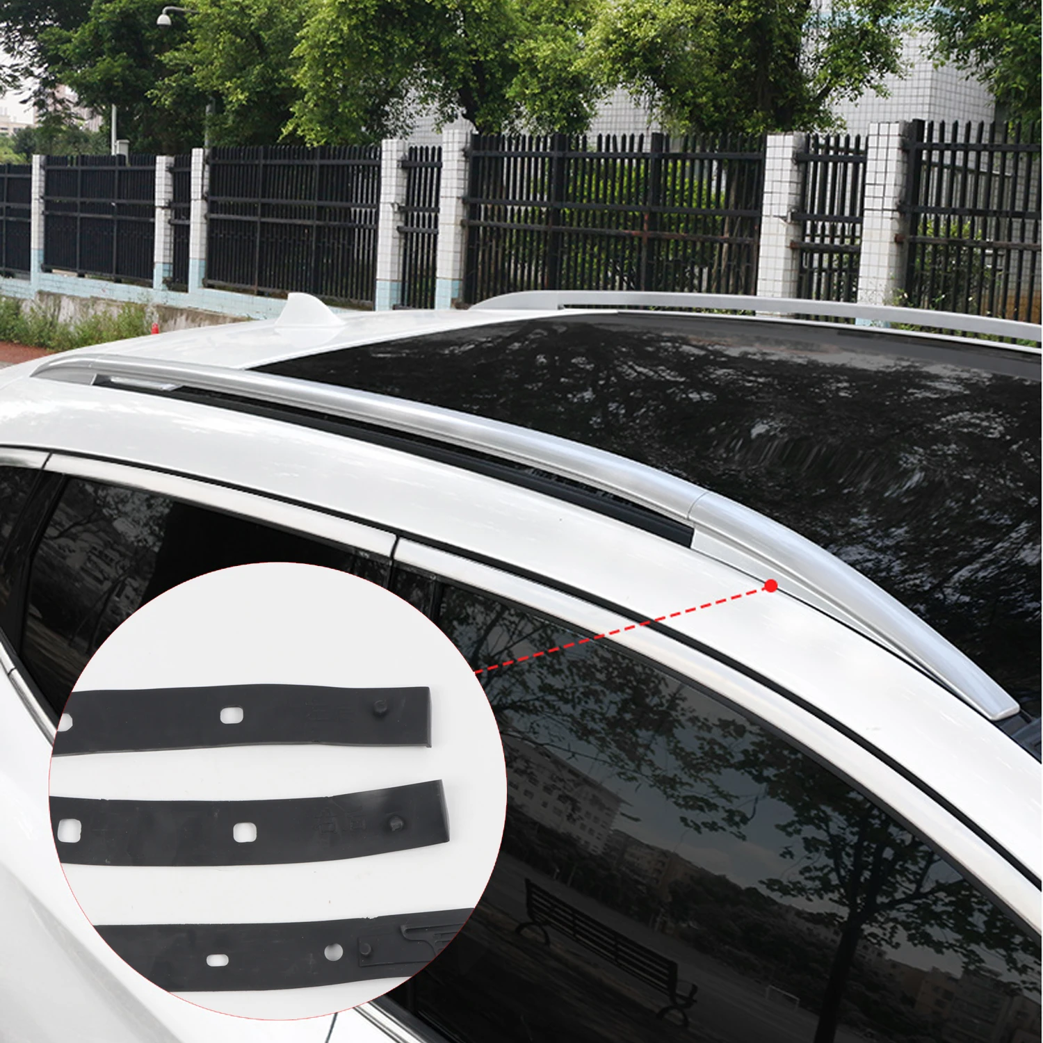 Car Accessories For Nissan Qashqai J11 2014-2021 Aluminum Roof Rack Basket Top Rail Cross Strip Bar Luggage Carrier