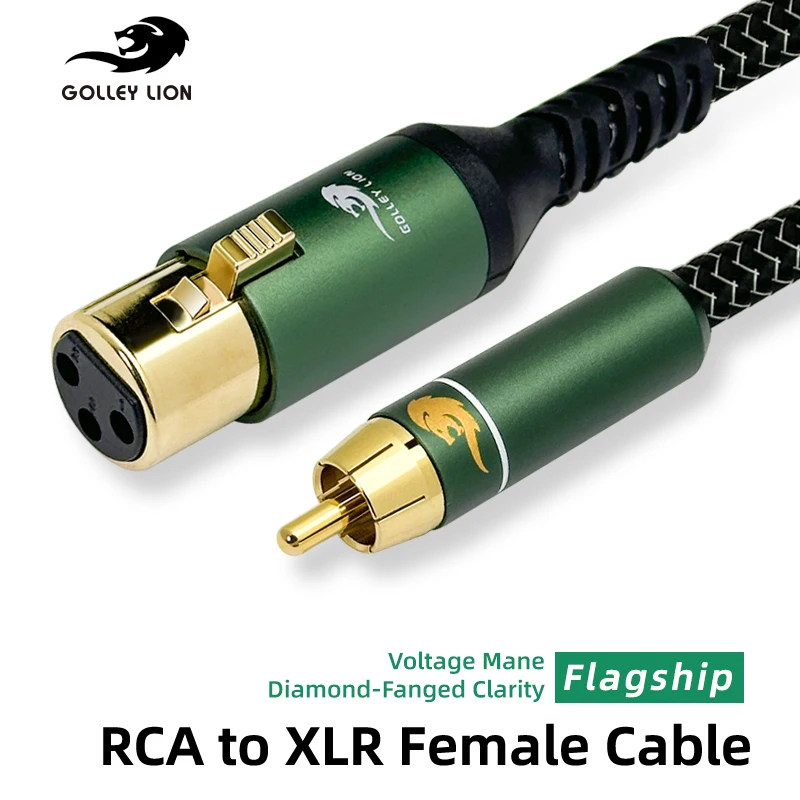 GOLLEY LION RCA To XLR Male/Female Audio Cable for Amplifier Mixer Speaker Karaoke Microphone Cannon Adapter 1m 2m 3m 5m