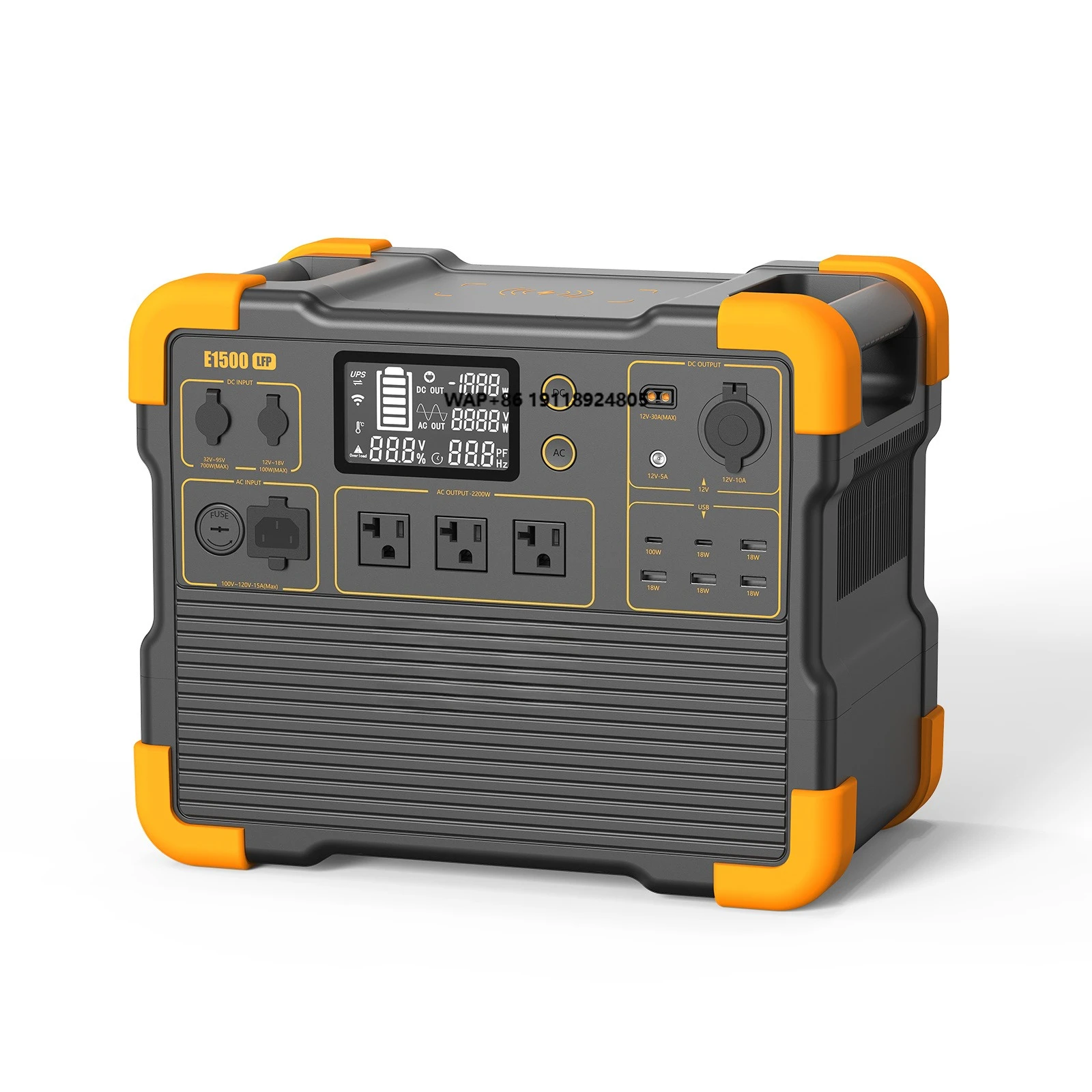 2200W Solar Generator LiFePO4 Portable Power Station for Home Backup RV Van Life Camping Off-Grid Emergency