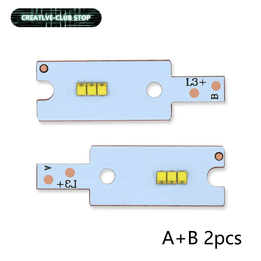 A Set of A and B Cold White 6500K Car Headlight Chip H7 H8 H11 9005 9006 880 9012 25W 2500mA ZES LED Beads For X3 Auto Headlamp