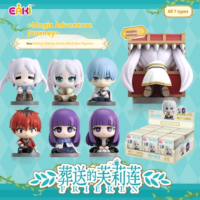 

EAKI Funeral Florian Sitting Series Blind Box Q-Version Doll Anime Figures Model Desktop Ornament Toys Surroundings Kids Gifts