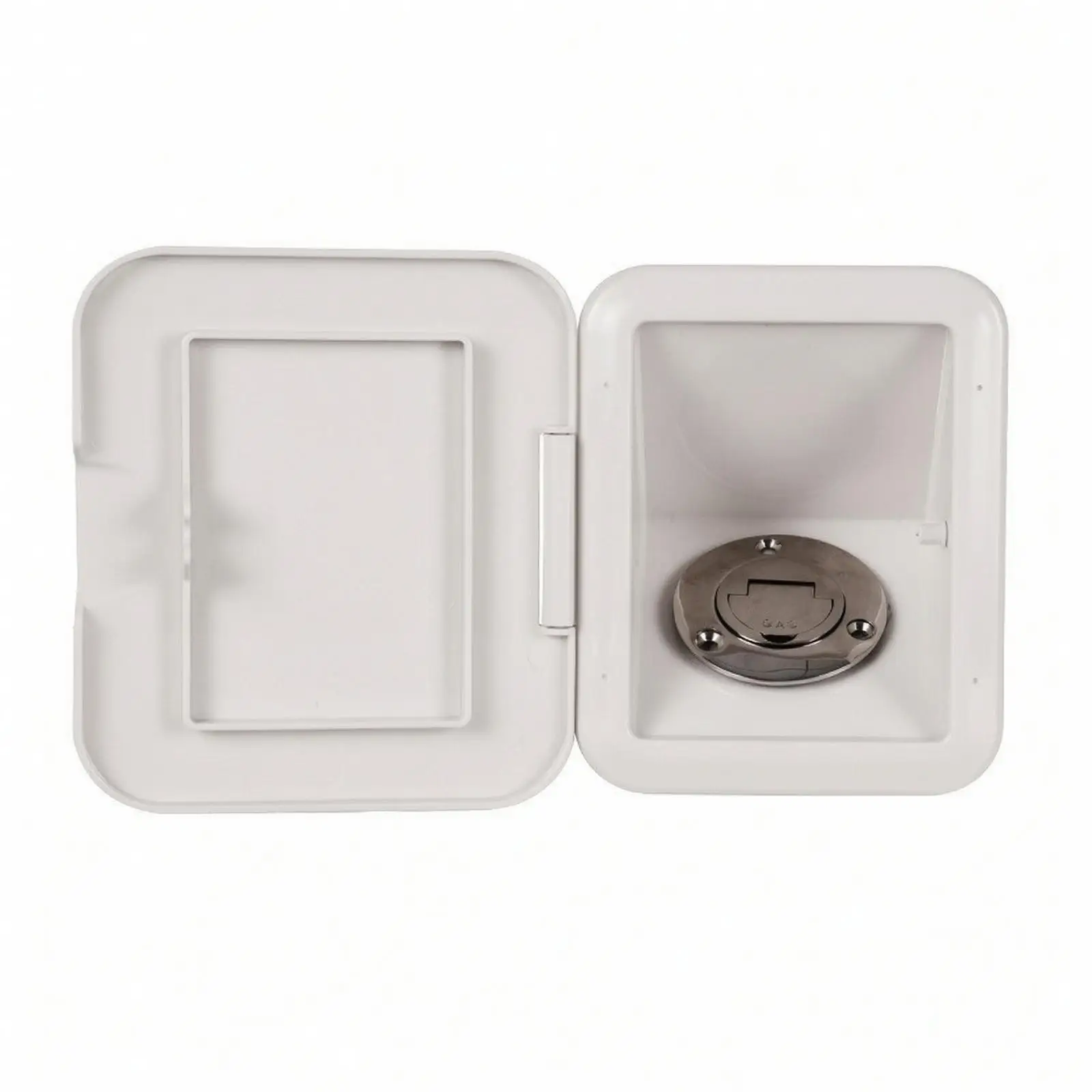 Recessed Boat Deck Fuel Inlet with Cover Stainless Steel ABS Flush Mount Hardware for Marine Vessel Waterproof