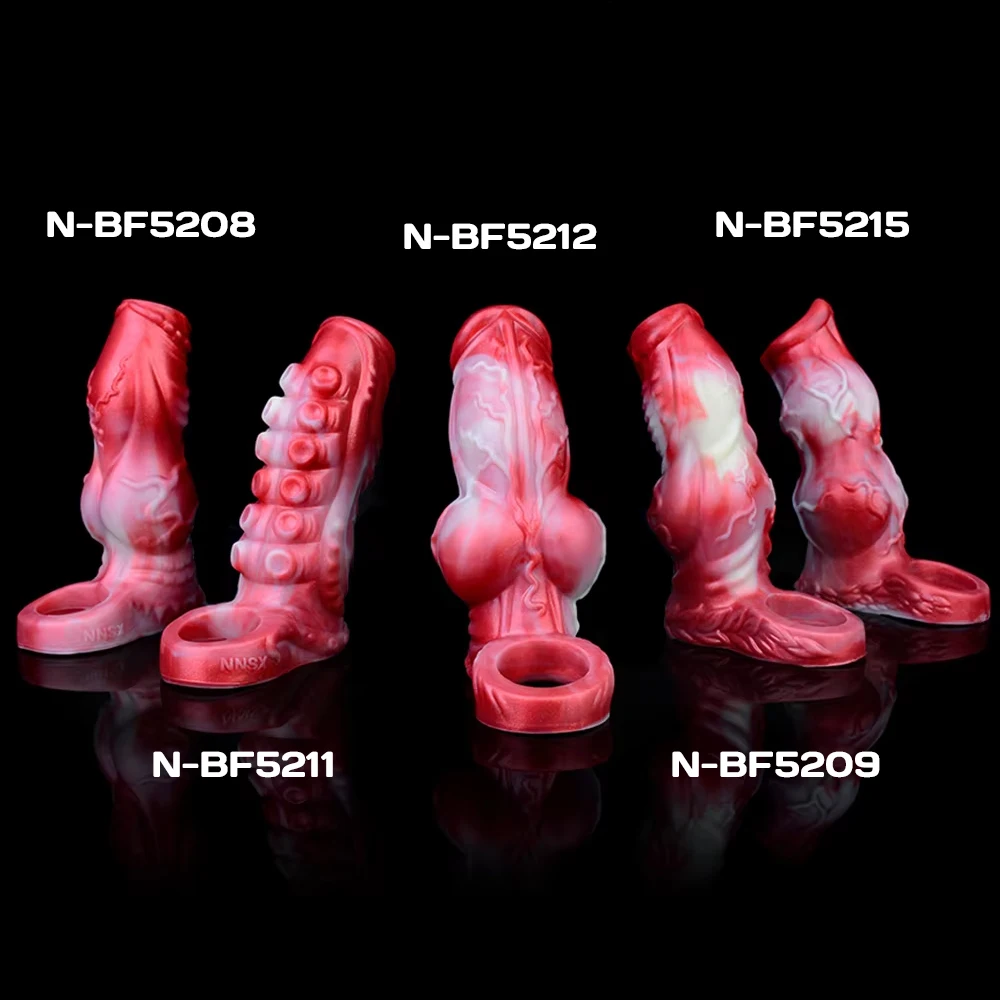 NNSX Fantasy Cock Sleeve Knot Penis Sheath to Enlarge&Prolong Silicone Cock Ring Sex Toy Girth Enhance Male Endurance for Man view 2