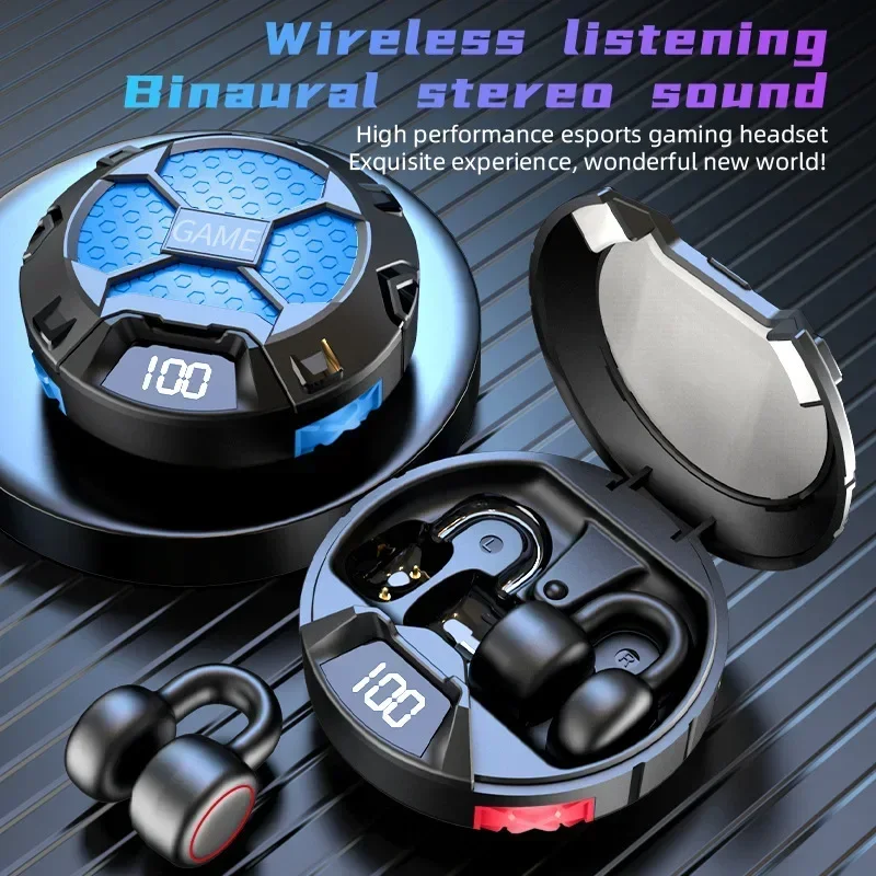 

Игровые наушники-вкладыши TWS Bluetooth 5,3, наушники со светодиодным дисплеем, наушники-вкладыши с шумоподавлением, беспроводные наушники с низкой задержкой