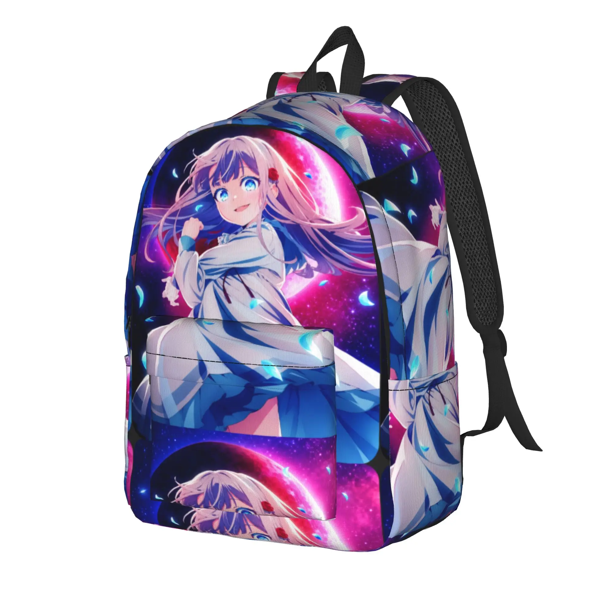 Nia Liston Galaxy Scene Backpack  Girl Polyester University Backpacks Durable Kawaii High School Bags Rucksack