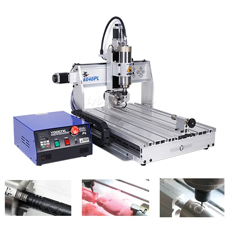 

YOOCNC Wood Working Engraver PCB Acrylic Metal Engraving Cutting Machine 6040PL 3 Axis 4 Axis CNC Router 1.5KW 2.2KW Engraver